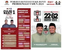 Bentuk Sosialisasi, KPU Kabupaten Probolinggo Mulai Sebar Flyer Pasangan Cabup-Cawabup