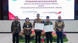 Bank Jatim dan Bank Sultra Resmi Jalin Sinergitas KUB