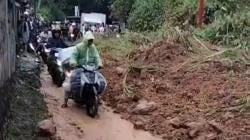 Longsor Tutup Jalan Raya Sukabumi-Sagaranten, Kendaraan Roda Empat Tak Bisa Melintas