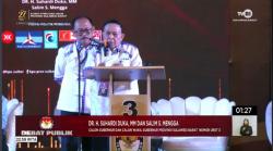 Simak Closing Statement SDK-JSM di Debat Pilgub Sulbar, Bikin Tombol On di Kepala Langsung Menyala