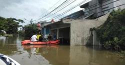 Kawasan Perumahan Garden City Terendam Banjir Gara-gara Tanggul Jebol