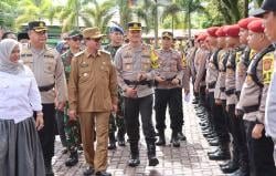 Polres Aceh Barat Gelar Kesiapan Pasukan dan Pengeseran Petugas PAM TPS