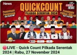 Liive Quick Qount Pilkada Serentak 2024 di iNews TV, Klik Linknya