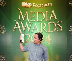 Taufik Budi Jurnalis iNews Raih Penghargaan Pegadaian Media Awards 2024