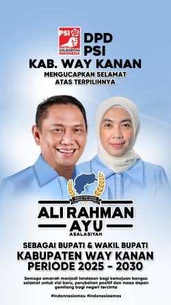 Quick Count Ali Rahman-Ayu Menang, PSI Way Kanan: Ayo membangun Kabupaten Bersama - sama