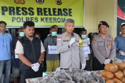 Polres Keerom Amankan 20 KG Narkotika Jenis Ganja, Tiga dari Lima Pelaku Merupakan Warga Asing