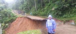 Hujan Deras Akibatkan Jalan Amblas di Citorek, PUPR Banten Gerak Cepat Tangani