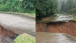 Akses ke 'Negeri di Atas Awan' di Lebak Terputus! Detik-detik Jalan Longsor Terekam Kamera Warga