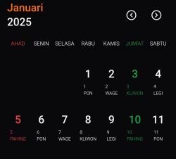 Unduh Kalender Jawa 2025 Lengkap dengan Weton dan Hari Pasaran