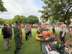 Hadapi Puncak Musim Hujan,  Polres Kendal Gelar Apel Gabungan Kesiapsiagaan