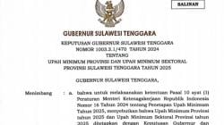 Pemprov Sultra Tetapkan UMP dan UMSP tahun 2025, naik 6,5 Persen