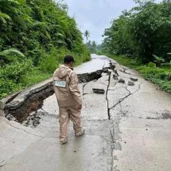 Jalan Talaga-Pangasaman Amblas, Akses Menuju Kawasan Industri Lebak Terputus