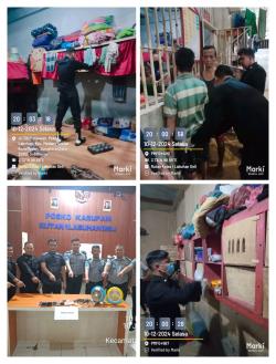 Jelang Natal dan Tahun Baru Rutan Kelas I Labuhan Deli Geledah Kamar Hunian WBP