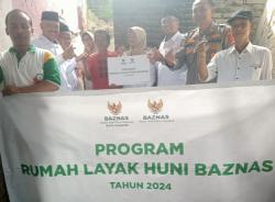 BAZNAS Cilegon, Banten Serahkan Bantuan RTLH Kepada Hamsir Warga Kependilan