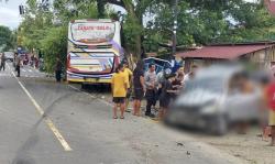 Laka Bus Cahaya Solo Vs Avanza Belasan Korban Luka, Polsek Malunda Sigap Amankan TKP