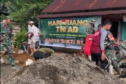 Prajurit Kodim 0423 Bengkulu Utara Bangun Rumah Penyandang Disabilitas Rungu Wicara di Arga Mulya