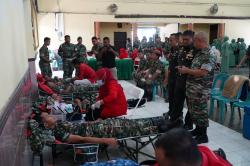 Donor Darah dan Sunat Massal di Korem 011/L2 Warnai Hari Juang TNI Angkatan Darat ke-79