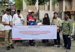 Perta Arun Gas Salurkan Bantuan bagi Korban Kebakaran di Desa Blang Pulo