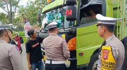 Jelang Nataru Satlantas Polres Cianjur Giatkan Ramp Chek Kendaraan Angkutan 