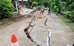 Akses Jalan Penghubung Antar Dukuh di Desa Gading Sragen Amblas, Warga Terancam Terisolir