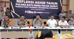 Gelar Refleksi Akhir Tahun 2024, Polres Batu Bara Ungkap 1.615 Kasus Narkoba, Satreskrim Dan Lantas