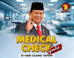 Rocky Candra: Kado Ulang Tahun dari Pemerintahan Presiden Prabowo Medical Check Up Gratis