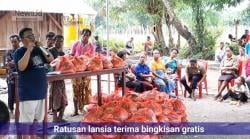 Ratusan Lansia di Banopo TTU Terima paket Sembako Gratis