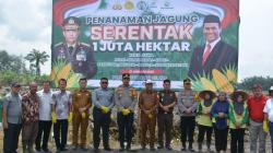 Dukung Program Nasional, Polres Labusel Gelar Penanaman Jagung Serentak 1 Juta Hektare di Torgamba