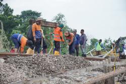 7 Langkah KAI Tangani Jalur KA Tergerus Banjir di Grobogan