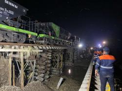 Uji Coba Satu Jalur Rel yang Tergerus Banjir, Perbaikan Hampir Rampung