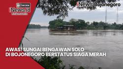 Awas! Sungai Bengawan Solo di Bojonegoro Siaga Merah