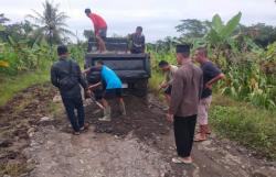 Gotong Royong Perbaiki Jalan, Pemdes Jayagiri dan Warga Cianjur Jaga Infrastruktur Desa