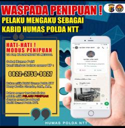 Waspada Penipuan Mengatasnamakan Kabid Humas Polda NTT