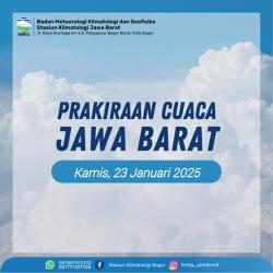 Prakiraan Cuaca Wilayah Jawa Barat pada 23 Januari 2025