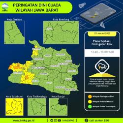 Peringatan Dini Cuaca Jawa Barat pada 23 Januari 2025