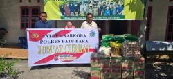 Satres Narkoba Polres Batu Bara Memberikan Bantuan Kepada Kedua Panti Asuhan Yang Ada Diwilayah Kabu