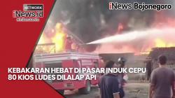 Kebakaran Hebat Melalap Pasar Induk Cepu, 80 Kios Dilalap Api, Ini Dugaan Penyebabnya