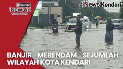 Banjir Melanda Kendari, Hampir Semua Ruas Jalan di Kawasan eks MTQ Terendam