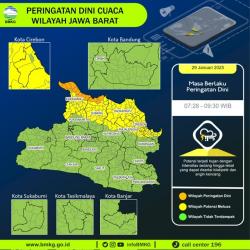 Prakiraan Cuaca Wilayah Jawa Barat Tanggal 29 Januari 2025