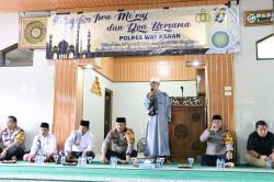 Isra Mi'raj 1446 H Polres Way Kanan di Masjid Darul Fattah: Gelar Tausiyah dan Santunan Anak Yatim