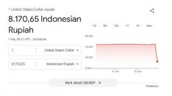 Heboh Kurs 1 Dollar Jadi Rp8 Ribu di Google, Eror Atau Menguat?