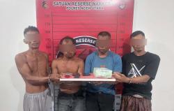 Empat Pelaku Peredaran Narkoba Ditangkap, Polisi temukan Barang Bukti Sabu 1 Kg