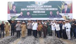 Program Ketahanan Pangan, Wapentan Bersama Kapolda Riau dan Tim Mabes Gelar Tanam Jagung