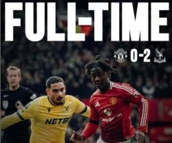 Hasil Liga Inggris: Manchester United Dipermalukan Crystal Palace, Kalah 0-2 di Old Trafford