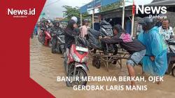 VIDEO – Berkah Banjir Kendal,  Ojeg Gerobak Laris Manis