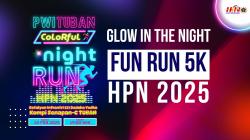 Hari Pers Nasional 2025, PWI Tuban Gelar Colorfull Night Run, Glow in the Night: Fun Run HPN 2025