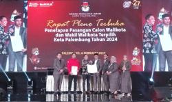 KPU Tetapkan RDPS Cawako-Wawako Palembang Terpilih, Ratu Dewa: Mari Bergandengan Tangan