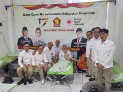 DPC Gerindra Banyumas Adakan Peringatan HUT ke-17, Gelar Aksi Donor Darah