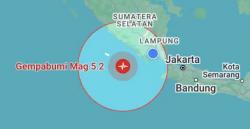 Gempa Bumi 5,2 Magnitudo Guncang Pesisir Barat Lampung, BMKG Pastikan Tak Berpotensi Tsunami