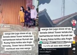 Ngeri! Tower Sinyal di Sawarna Terombang-Ambing Ditiup Angin, Videonya Ditonton 1 Juta Viewers